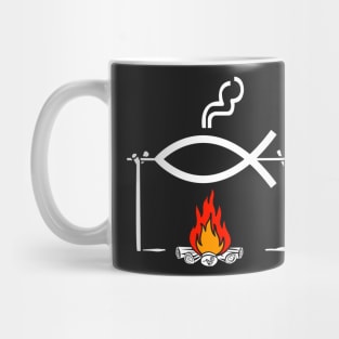 Jesus Fish Rotisserie by Tai's Tees Mug